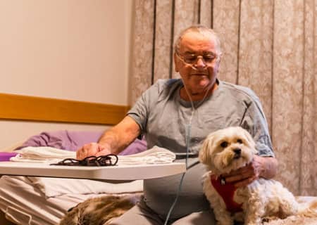Male Patient with Dog